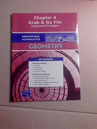 Book Geometry Chapter 4 Grab and Go File, Congruent Triangles ISBN 9780131658226, 0131658220 free