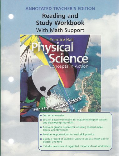 Book Reading And Study Workbook With Math Support [annotated Teacher's Edition] For Prentice Hall's Physcial Science free