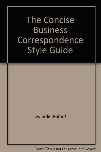 Book The Concise Business Correspondence Style Guide free