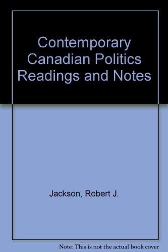Book Contemporary Canadian Politics Readings and Notes free