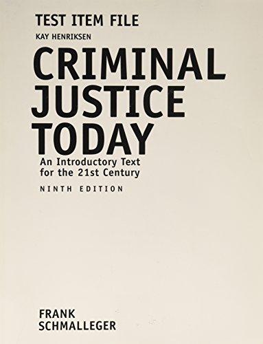 Book Criminal Justice Today an Introductory Text for the 21st Century Ninth Edition free