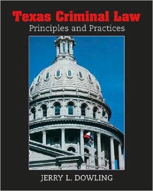 Book Texas Criminal Law: Principles and Practices free