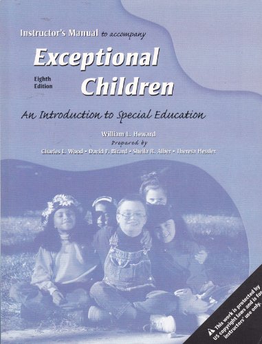 Book Instructor's Manual to Accompany Exceptional Children 8th Edition - an Introduction to Special Education free