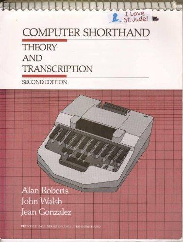 Book Computer Shorthand Theory and Transcription free
