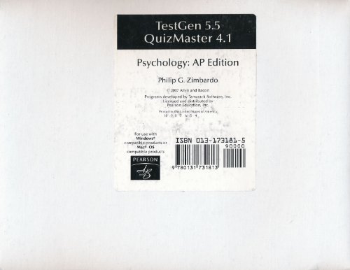 Book Testgen 5.5 Quizmaster 4.1, Psychology: Ap Edition free