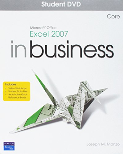 Book Microsoft Office Excel 2007 in Business, Core Student Resource free