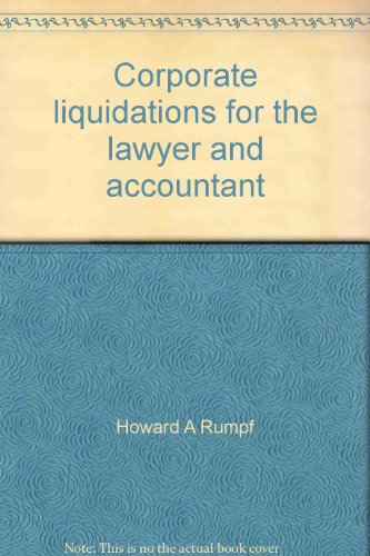 Book Corporate Liquidations For The Lawyer And Accountant free