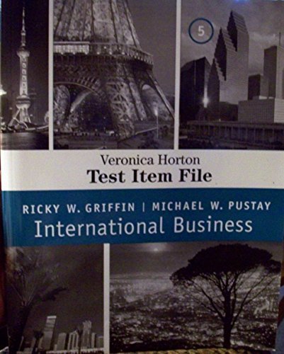 Book International Business A Managerial Perspective free