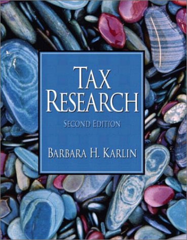 Book Tax Research And Onedisk Cd 2 (2nd Edition) free