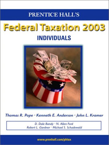 Book Prentice Hall Federal Taxation 2003, Individuals and Tax Analyst OneDisc Tax Research Program free