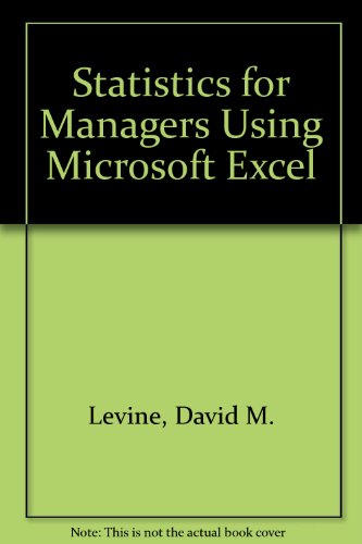 Book Statistics for Managers Using Microsoft Excel free
