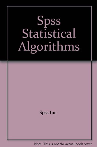 Book Spss Statistical Algorithms free