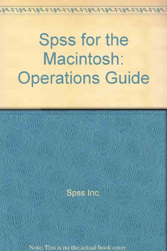 Book Spss for the Macintosh: Operations Guide free