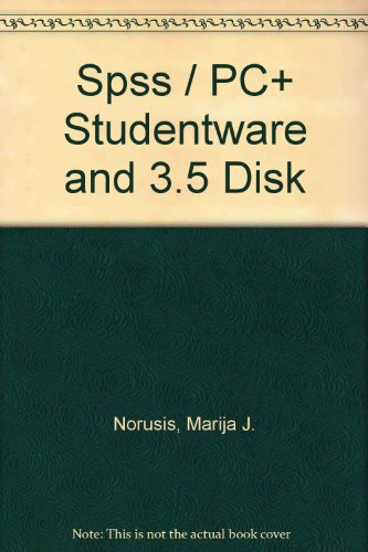 Book SPSS / PC+ Studentware and 3.5" Disk free