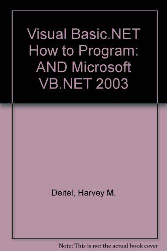 Book Visual Basic.net: How to Program free