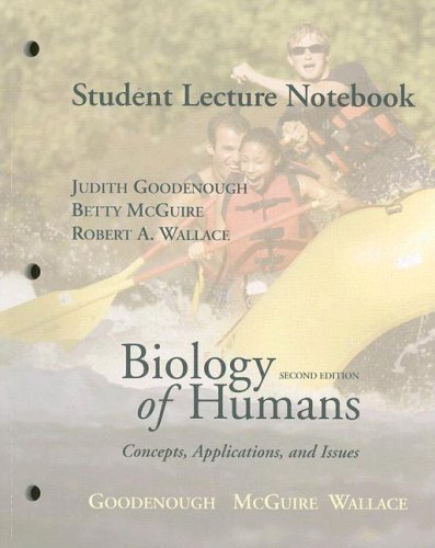 Book Student Lecture Notebook for Biology of Humans: Concepts, Applications, and Issues free