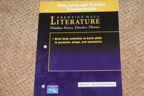 Book Daily Language Practice Transparencies - World Masterpeices (prentice Hall Literature - Timeless Voices, Timeless Themes) free