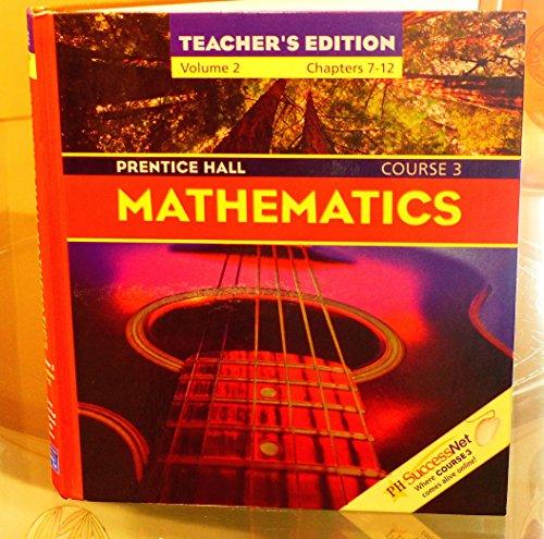 Book Prentice Hall Mathematics Course 3 Teacher's Ediiton Volume 2 Chapters 7-12 free