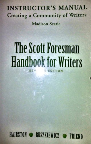 Book Creating A Community Of Writers: Instructor's Manual free