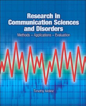 Book Research in Communication Sciences and Disorders: Methods-Applications-Evaluations free