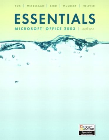 Book Essentials Microsoft Office 2003: Level 1 (Essentials Series for Office 2003) free