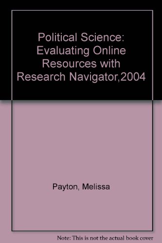 Book Political Science: Evaluating Online Resources with Research Navigator,2004 free
