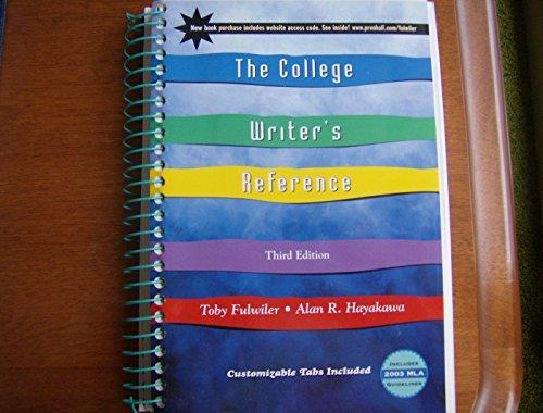 Book College Writers Reference Updated MLA 2003, Third Edition free