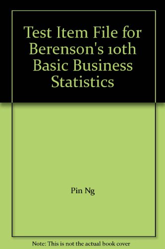 Book Test Item File For Berenson's 10th Basic Business Statistics free