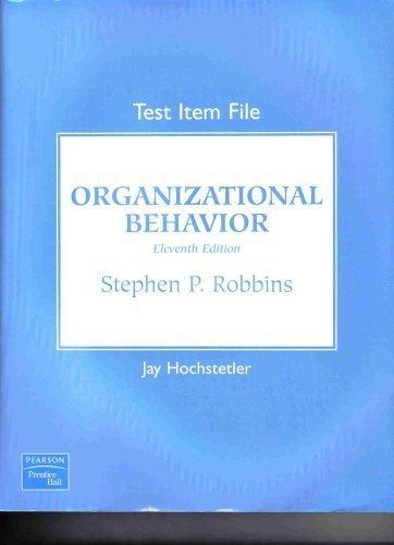 Book Organizational Behavior Test Item File free