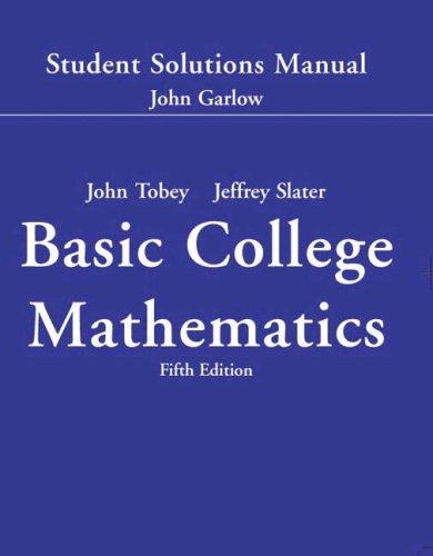 Book Basic College Mathematics: Student Solutions Manual free