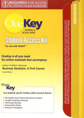 Book Business Statistics Student Access Kit For Use With Webct: A First Course (onekey) free