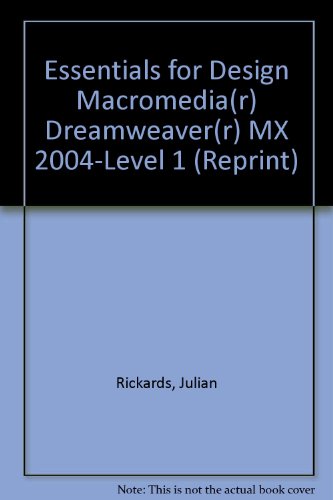 Book Essentials For Design Macromedia- Dreamweaver-ms 2004: Level 1 free