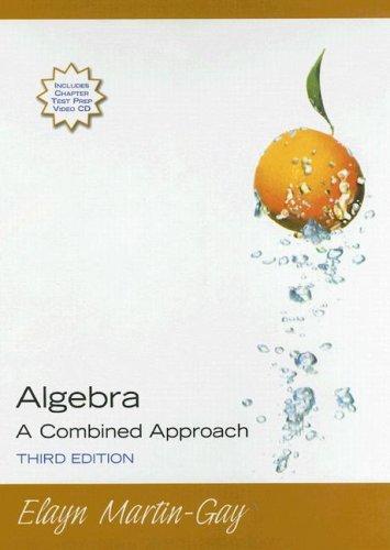 Book Algebra a Combined Approach free