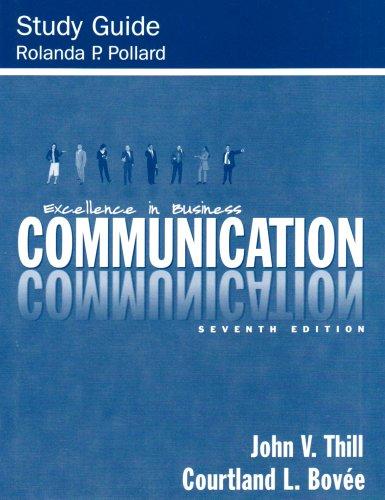 Book Study Guide - Excellence in Business Communication free