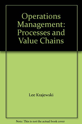 Book Operations Management: Processes And Value Chains free