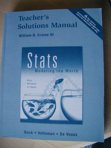 Book Stats Modeling the World Teacher's Solutions Manual free