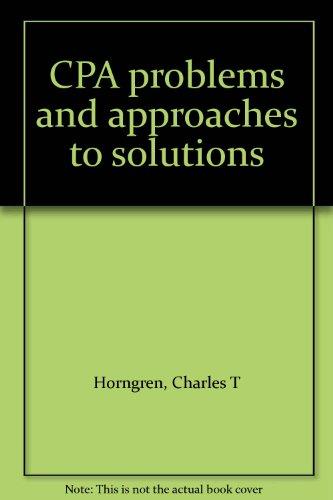 Book CPA problems and approaches to solutions free