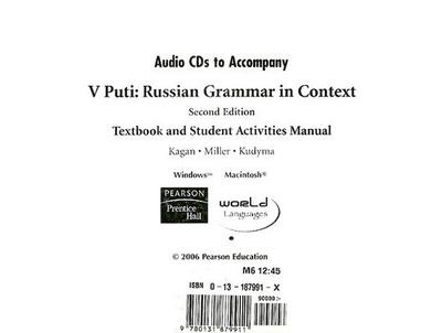 Book Audio CD's for V PUti: Russian Grammar in Context Textbook and Student Activities Manual free