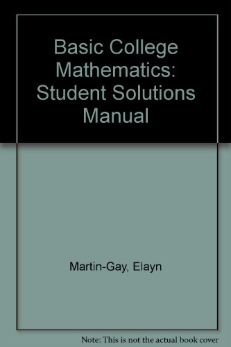 Book Basic College Mathematics: Student Solutions Manual free
