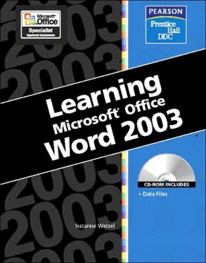 Book Learning Microsoft Office Word 2003 free