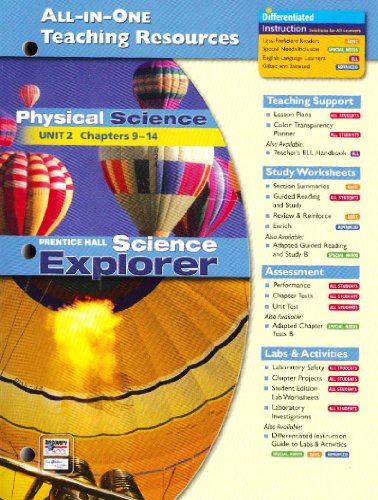 Book All in One Teaching Resources Physical Science Unit 2 Chapters 9-14 (Science Explorer) free