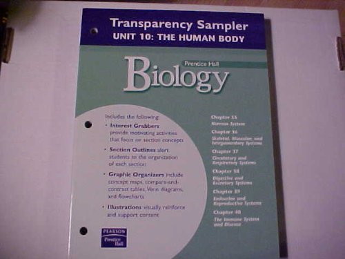 Book Prentice Hall Biology: Transparency Sampler Unit 10- The Human Body free