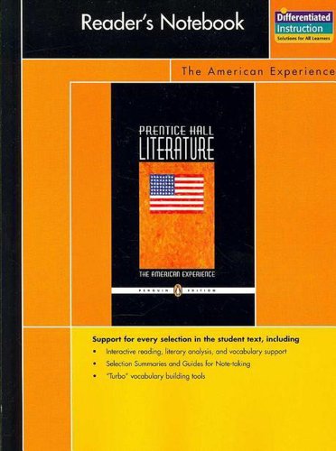 Book PRENTICE HALL LITERATURE PENGUIN EDITION READERS NOTEBOOK GRADE 11 2007C free