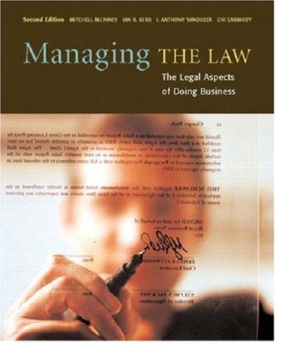 Book Managing THE LAW The Legal Aspects of Doing Business free