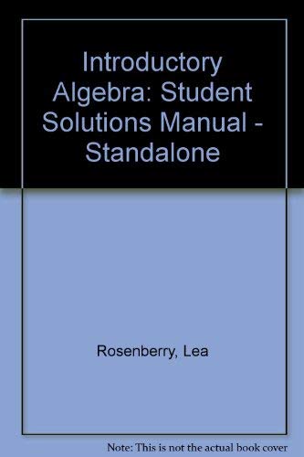 Book Introductory Algebra for College Students, Solutions Manual free