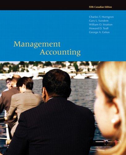 Book Management Accounting, Fifth Canadian Edition free