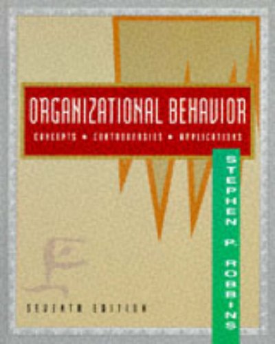 Book Organizational Behavior (Concepts Controversies Applications) free