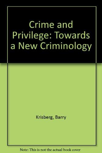 Book Crime and Prevention: Towards a New Criminology free