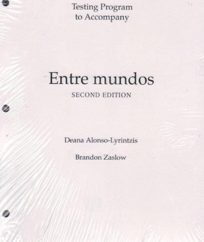 Book Testing Program To Accompany Entre Mundos free