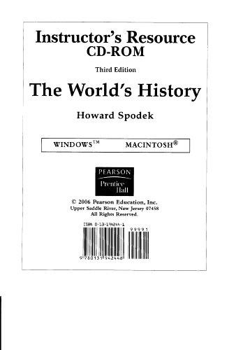 Book Instructor's Resource Cd-rom, The World's History free